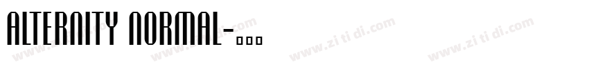 Alternity Normal字体转换